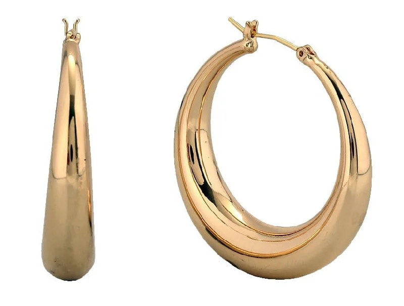 Studded Drop Earrings with Gemstones -SJE311129 14K Dipped Halo Chunky Hoop Earrings