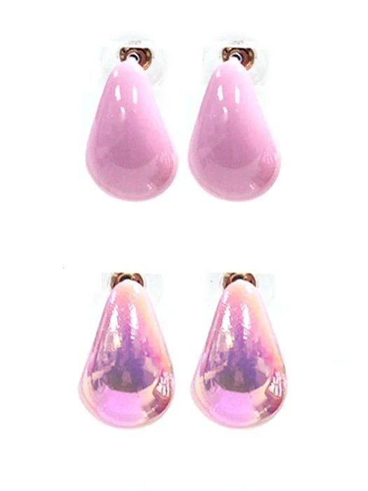 Vintage Drop Earrings with Patina -TE10515 Laura Shiny Teardrop Earrings Set