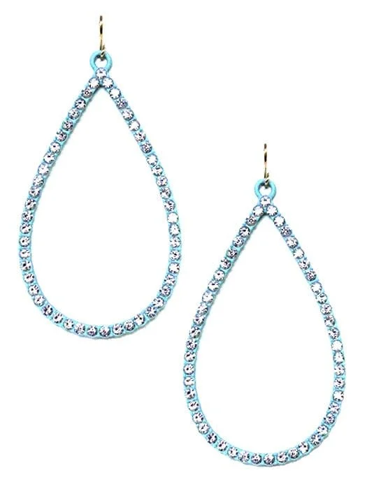 Drop Earrings with Infinity Symbols -VE3018 Rhinestone Teardrop Dangle Earrings