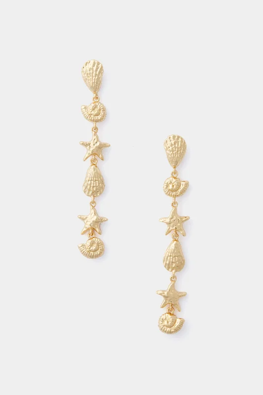 Push Back Drop Earrings for Convenience -Cove Drop Earrings