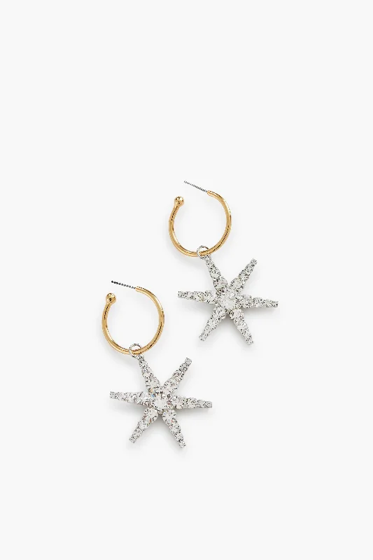 Contemporary Drop Earrings for Fashion -Crystal Ciel Hoop Earrings