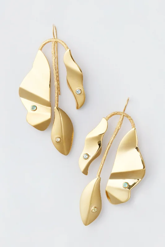 Geometric Drop Earrings for Trend -Gold Breeze Earrings