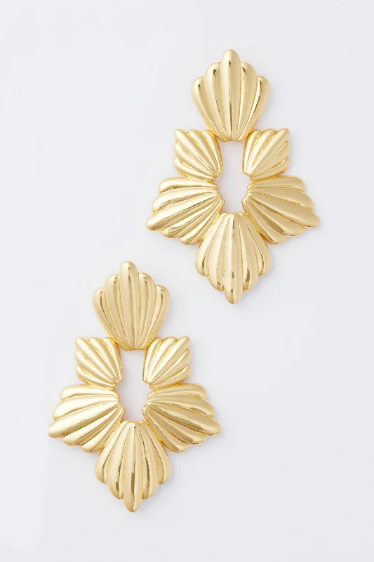 Bohemian Drop Earrings with Tassels -Gold Josie Earrings