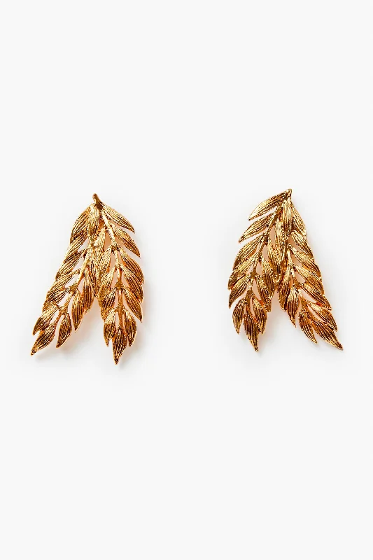 Drop Earrings for Everyday Glamour -Gold Spruce Earrings