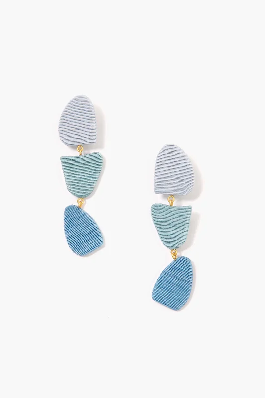 Drop Earrings with Enamel Coating -Harbor Blue Callan Drop Earrings