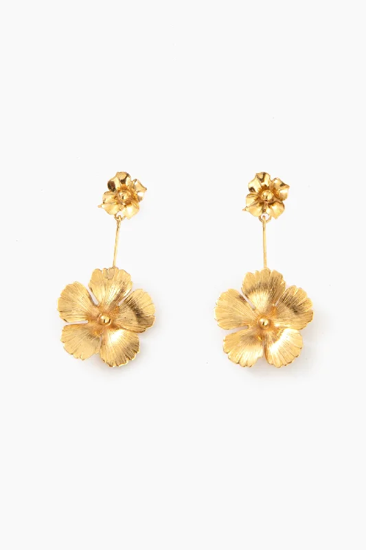 Minimalist Drop Earrings with Simplicity -Kalina Flower Earrings