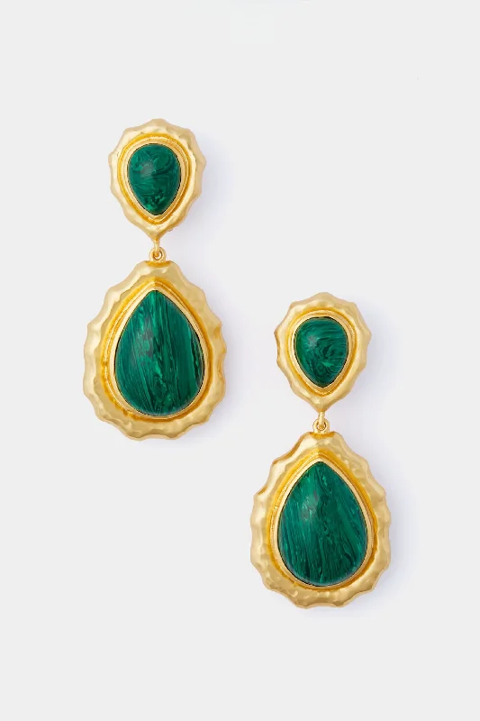 Drop Earrings for Anniversary -Malachite Paulina Earrings