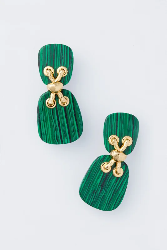 Drop Earrings for Party Look -Malachite Townes Earrings