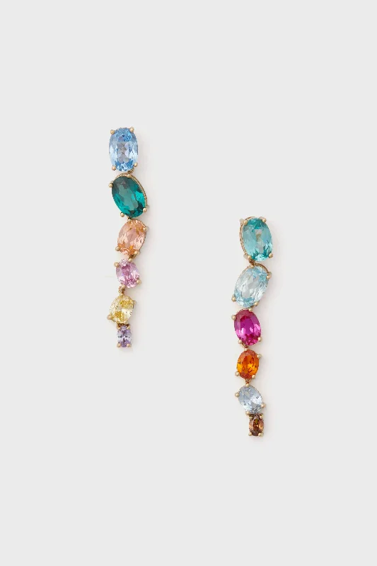 Drop Earrings with Floral Motifs -Multi Meknes Earrings