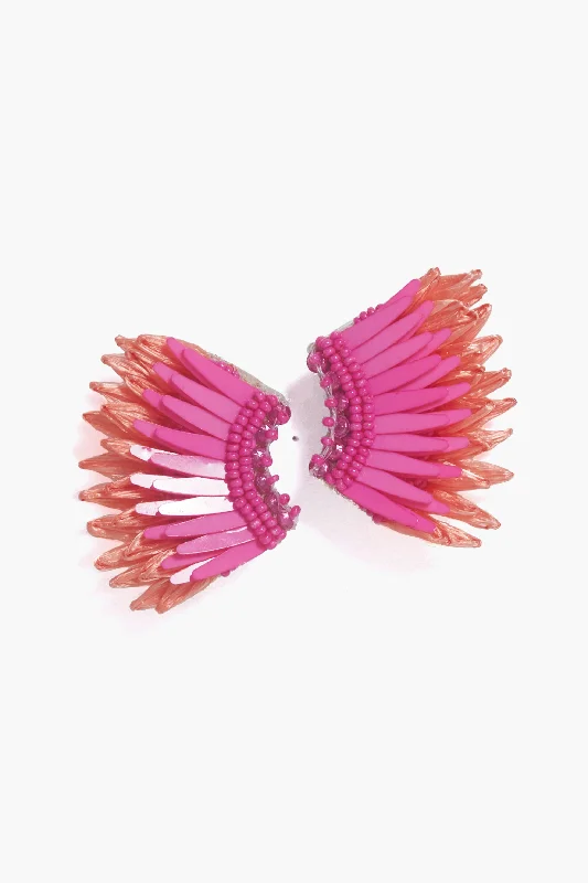 Drop Earrings for Wellness Routine -Pink Multi Madeline Raffia Earrings