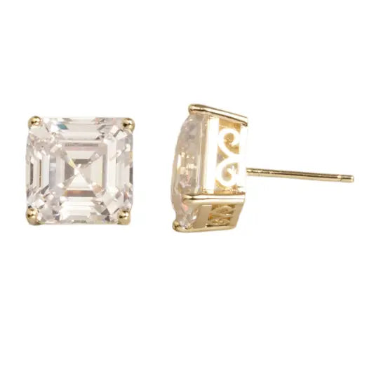 Drop Earrings for Bridesmaids Look -Radiant Cut Stud Earrings