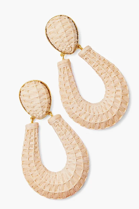 Drop Earrings with Animal Motifs -Raffia Indra Earrings