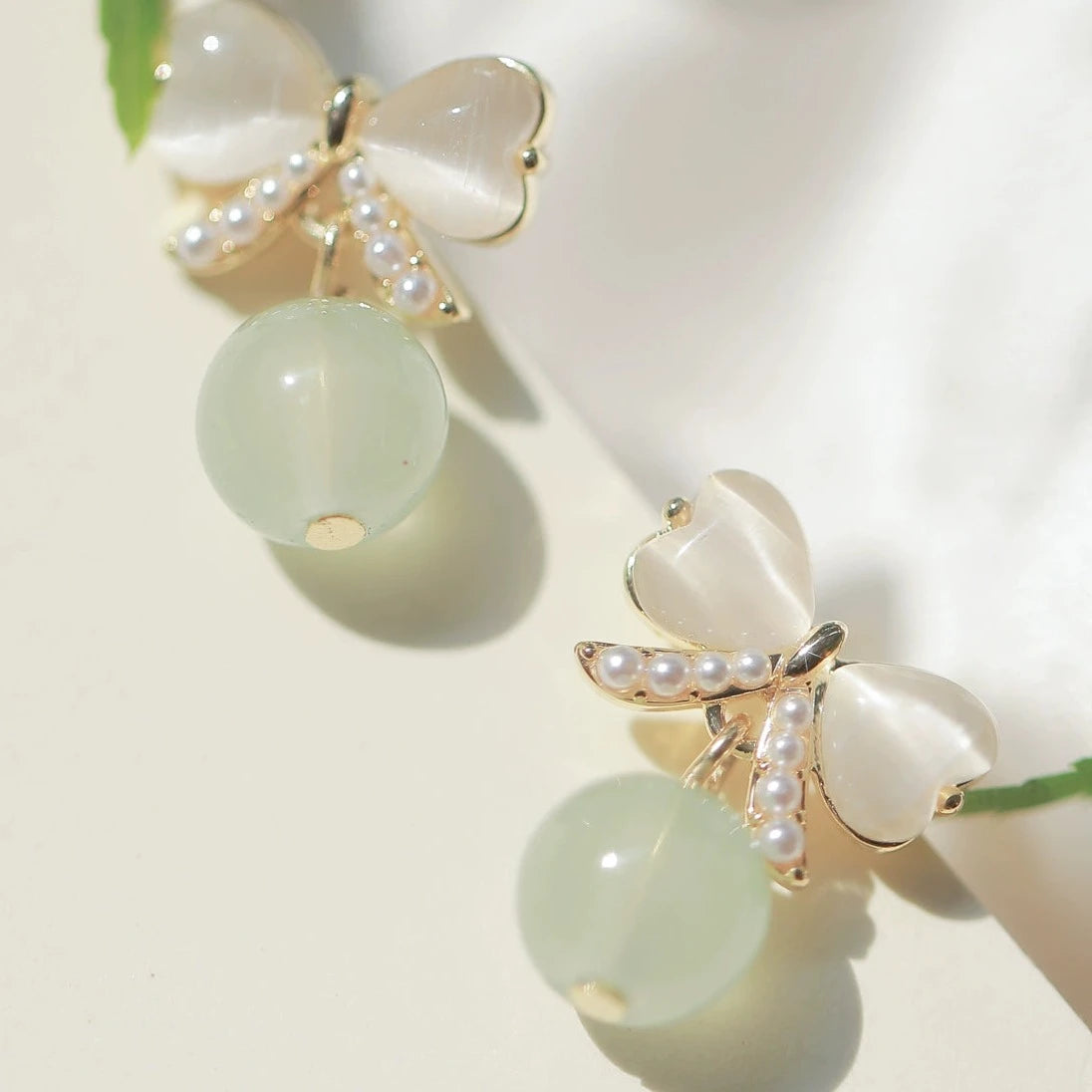 Square Drop Earrings for Modern -Runwu Imitation Hetian Jade Earrings