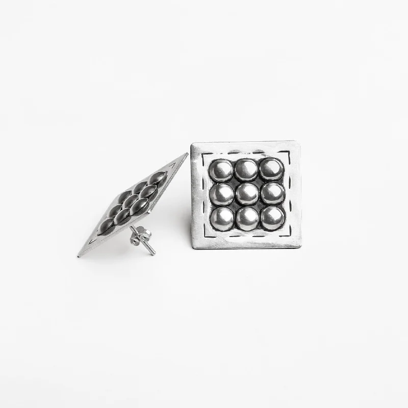 Large Drop Earrings for Statement -Square Studs EARRINGS