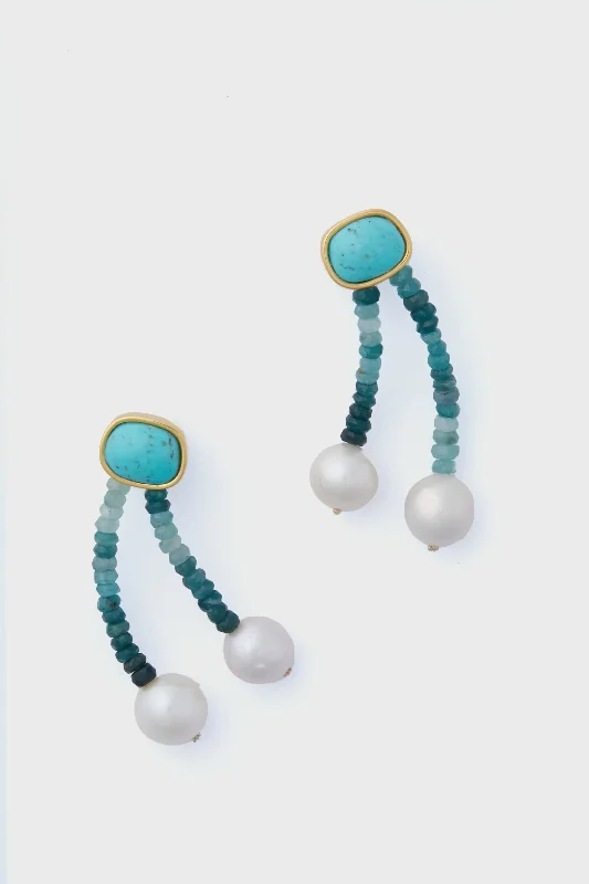 Adjustable Drop Earrings for Custom Fit -Turquoise Alvar Earrings