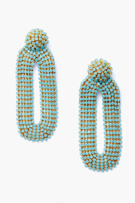 Detachable Drop Earrings with Charms -Turquoise Bianca Earrings