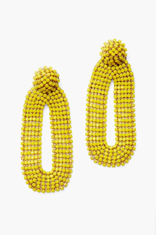 Heavy Duty Drop Earrings for Durability -Yellow Bianca Earrings